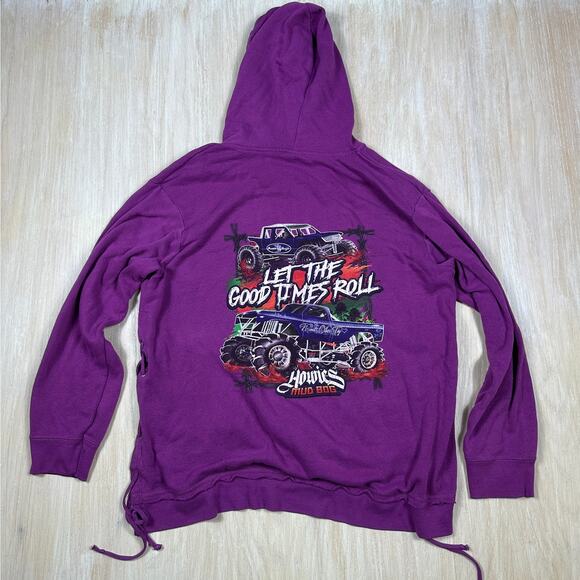 MV Sport Howies Mud Bog Monster Truck Graphic Pullover Hoodie Casual Sweater XL - Picture 11 of 16